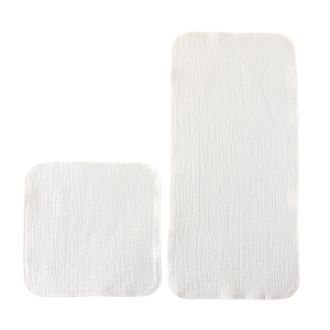 Cotton Drooling Bib Baby Washcloth Newborns Face Towel 4-Layer Absorbent Burp Cloths Breathable 25x25cm/25x50cm