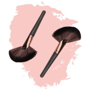 1Pcs Makeup Brush Kristal Kuas Bedak Fan Brush Hitam EyeShadow Alis Profesional Blush On Makeup Tools