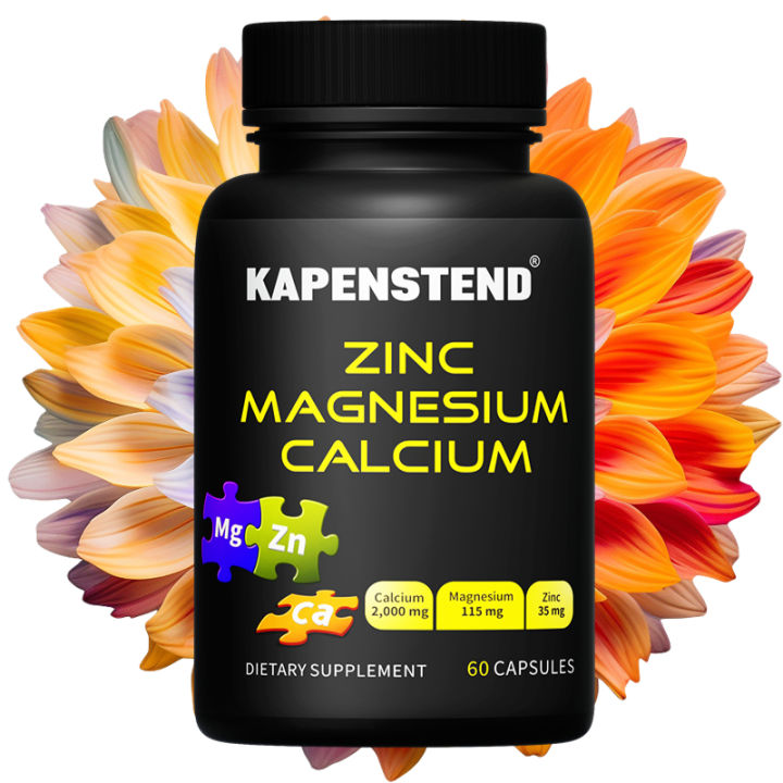 Calcium Magnesium Zinc Supplement, Immune Support, Bone Health ...