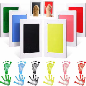 Safe Baby Hand Footprint Pad - Pet Paw Print Mat - Newborn Inkfree Print Toy Gift - Children DIY Painting Souvenir