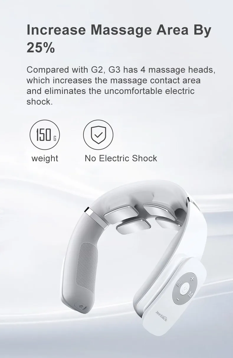 Gadgetoo Xiaomi Jeeback G3 Electric Wireless Neck Massager Tens Pulse Relieve