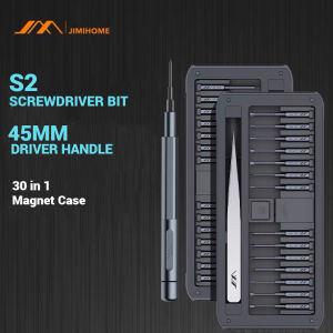 JIMIHOME Screwdriver 30 in 1 Precision Screwdriver Set Portable Light Weight Screwdriver Kits Magnetic Screw Driver Bits Hex Bit Handle Mobile Phone Repair Screwdrive Kit Tools iPhone Samsung【Local Stock】