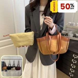 ZEFAN 【COD】กระเป๋าสะพายหลังหนังนิ่มแบบใหม่สำหรับผู้หญิงขนาดใหญ่มอบกระเป๋าเก็บของแบบเดียวกัน