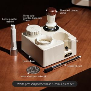 BINCOO Coffee Tamper Hammer Base Set Powder Coffee Espresso Machine Handle Filling Storage Rack Italian Coffee Utensils 51/58MM