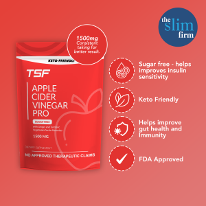 TSF Sugar-Free Apple Cider Vinegar Gummies PRO - 1500mg ACV | 30 Gummies | Keto-Friendly Detox & Weight Management