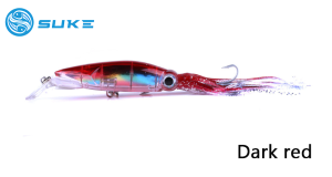 SUKE Octopus Fishing Bait Jig Bait Crank Hooks Squid Jig Bait Beard Fishing Lure Swimbait 12cm/40g