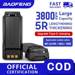 Baofeng UV-5R Walkie Talkie Extended version Battery Type-C Charger 3800mAh Battery for Walkie Talkie