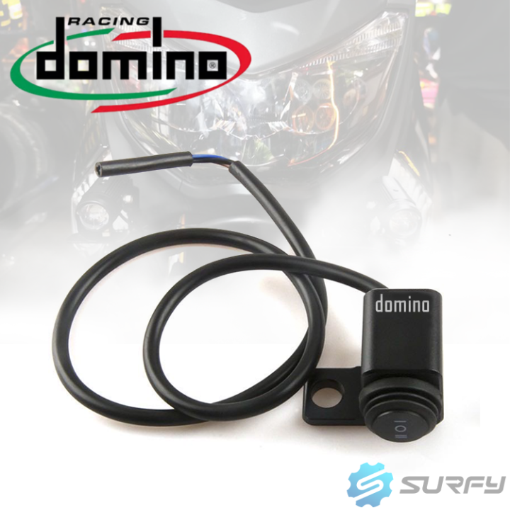 Domino Mini Driving Light Switch Right Mirror Mount 3 Way Hazard Fog Light ON OFF ON Switch Right Mirror Surfy Motorcycle