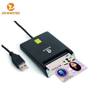 เครื่องอ่านข้อมูลบัตรประชาชนบัตรเครดิต แบบแนวนอน Zoweetek Smart Card Reader