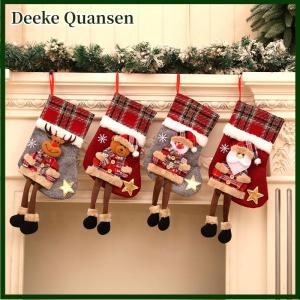 Deeke Giáng sinh thả Cây giáng sinh Mặt dây chuyền người tuyết Santa Elk gấu trẻ em Túi Quà Tặng gia đình trang trí tiệc năm mới