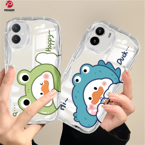 (Lokal Ready) PENGER Casing hp Vivo Y36 Y27 Y16 Y12s Y20 Y02A Y02T Y35 Y11 Y17 Y21 Y15 Y12 Y30i Y22 Y15s Y20s Y22s Y21A Y12i Y21s Y15A Y33s Y51 Y91C Y91 Y95 Soft Clear 3D Wavy Curved Edge Lucu Kartun Bebek Case