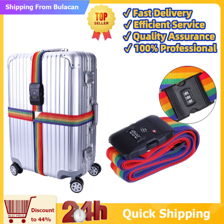 [Ready Stock+COD] Adjustable Luggage Suitcase Strap Password Belt  Combination Lock Lazada PH
