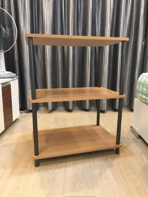 ชั้นวางของ 40 x 60 x 77 ซม. ชั้นอเนกประสงค์ขาเหล็ก กันน้ำ แข็งแรง ทนทาน ชั้นหนังสือ ชั้นต่อประกอบ ชั้นไม้