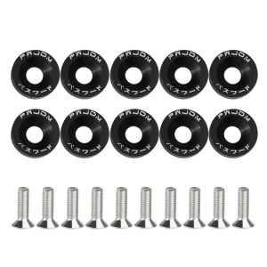 NIFINE 10Pcs/Pack Universal Fender Washers M6 JDM Style Scooter Fasteners Screws  Concave License Plate Bolts for Bumper Engine License Plate Dress Up