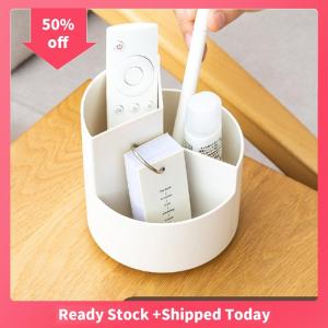 🔥🔥🔥sjqgqx White Division And Layering Rotating Pencil Office Desktop Multifunctional Storage Stationery Supplies Beauty Tools