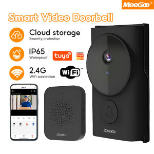 MeeGoo Video Doorbell Smart Wifi Visible Display Screen Doorbells Remote video Call HD Waterproof Night Vision