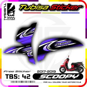 Sticker Striping Variasi Scoopy New 2017/2020 - Decal Stiker Variasi Motor Scoopy New. TBS.42