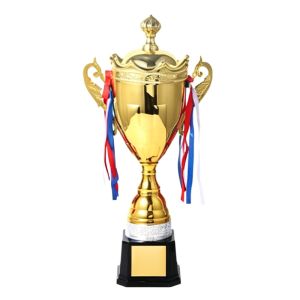 TLE96110 Large Size Gold Trophy Customizable Multi-size Champion Trophy Gold Color Personalized Prize Statuette Sports Games
