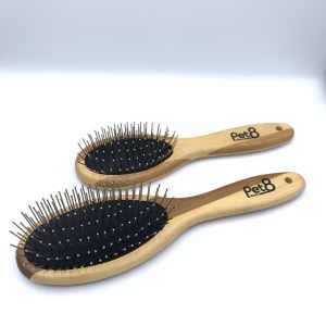 แปรงหวีขนสุนัขและแมว หวีแปรง2 ด้าน  ทำจากไม้ไผ่แท้ made from bamboo 100%