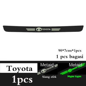 Bagasi Mobil Barang yang Glowing Serat Karbon Antigores Mobil Stiker Serat Kulit Anti Gores1 Buah