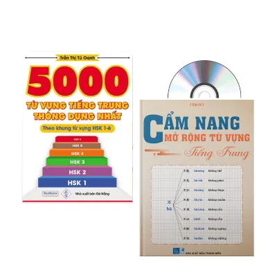 Sách- Combo: 5000 từ vựng tiếng trung thông dụng nhất+Cẩm nang mở rộng từ vựng tiếng Trung