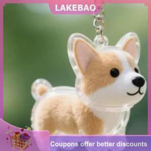 【LAKEBAO】 Dễ Thương Trong Suốt Pet Dog Tóc Bộ Sưu Tập Lưu Trữ Hộp Keychain Mặt Dây Chuyền Lưu Trữ Viên Nang Pet Tóc Quà Lưu Niệm Quà Tặng