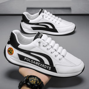 รองเท้าสนีกเกอร์รองเท้าสนีกเกอร์การสลายตัวของรองเท้าบอร์ดพื้นรองเท้าแฟชั่นผ้าไมโครไฟเบอร์หนังผ้าระบายอากาศแบนแบน