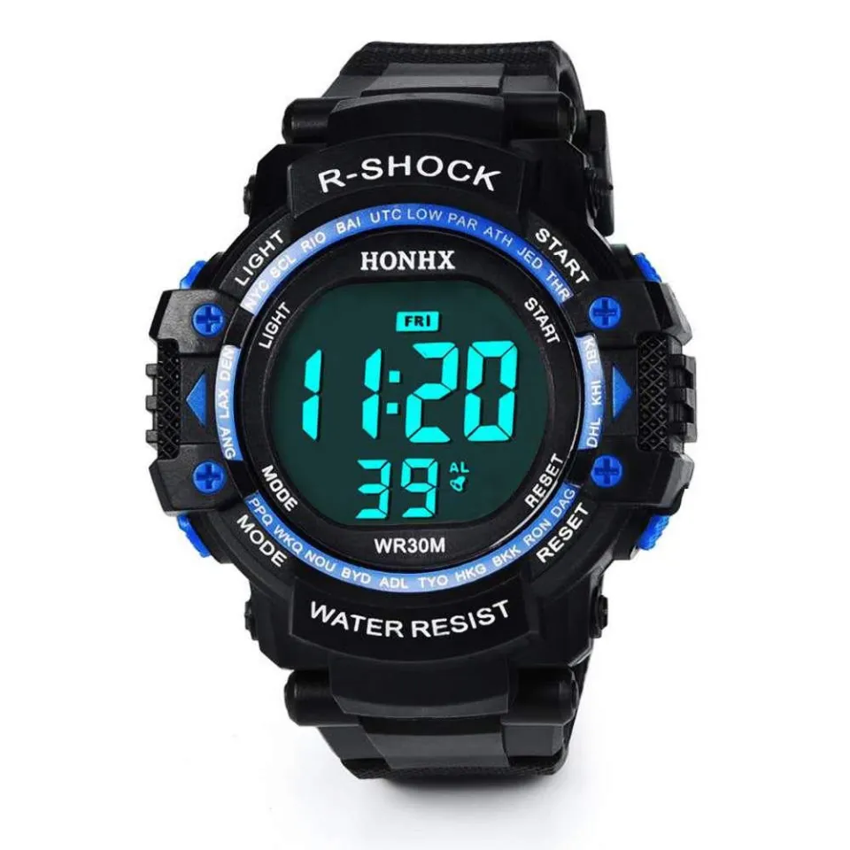 Buy [GAWZ JAPAN] HONHX Sports Digital Watch, Outdoor, Leisure, Camping,  Work, Daily Use, Waterproof, Japanese Instruction Manual Included (English  Language Not Guaranteed), Black at Amazon.in