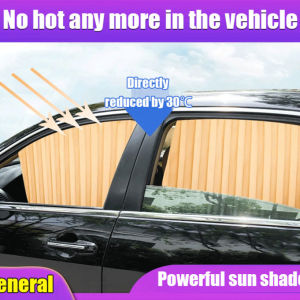 Car Sunshade Curtains Car Window  Magnetic Suction Sunshade UV Protection Track Retractable Sunshade
