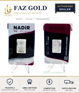 10g Silver Bar 999.9 Fine Silver | Nadir | LBMA Approved | Sealed Assay Card