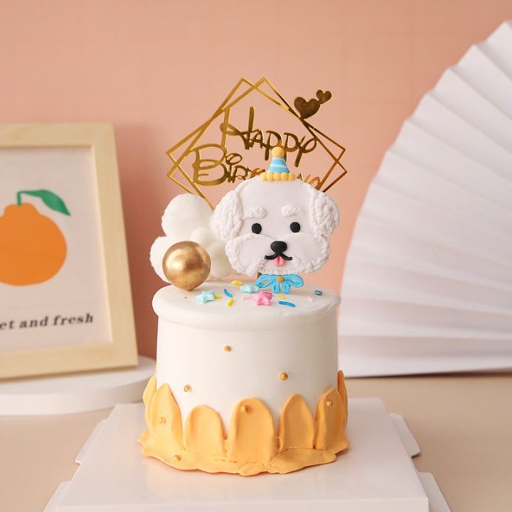 ALL READY STOCK [现货] 小狗 狗狗 蛋糕装饰摆件 puppy dog cake topper decoration | Lazada