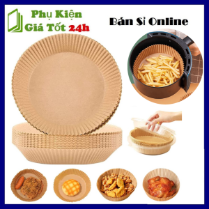 SET 50 MIẾNG GIẤY NẾN THẤM DẦU LÓT NỒI CHIÊN CHỐNG DÍNH HÌNH TRÒN KHUÔN BÁNH - Set 50  NẾN VÀNG Lót Nồi Chiên Không Dầu   Giảm Thiểu Tối Đa Dầu Mỡ Bám Vào Nồi Chiên