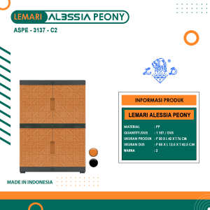 LEMARI PLASTIK ALESSIA PEONY SERBAGUNA TERMURAH KOKOH [ALESSIA]