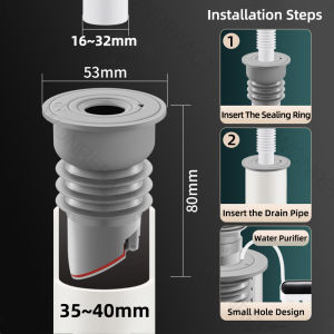 Drain Odor-proof Seal Plug Cover Drain Seal Plug Washing Machine Drain Seal Plug Bathroom Accessories Durable