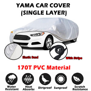 💫 For Proton Gen2 Double Layers / Single Layer Car Cover High Quality PVC PEVA Aluminium Foil With Cotton Suitable For Outdoor Indoor Durable Anti Scratch High Water Resistant Reflective Strip Selimut Penutup Kereta Calar Kucing Tahan Panas
