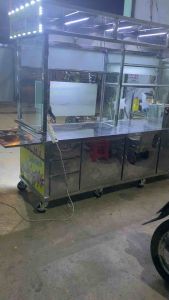 Xe nước mía 2m2 Inox dày dặn cao cấp 12 bạc đạn nhật lu kim cương tạo bọt kết hợp xe nước ép sinh tố miễn phí decan và đèn nét siêu sáng cơ khí Tân Ngọc Châu 0937.272.899