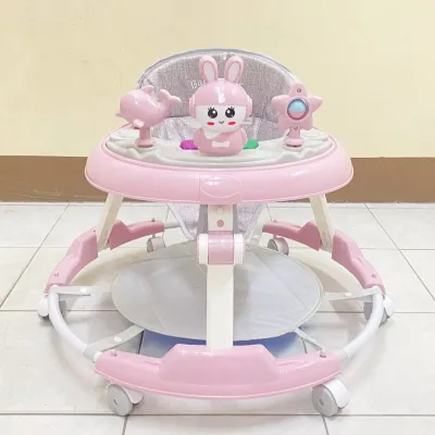 3-in-1 Baby Walker On Sale Multifunctional Foldable Easy To Store Anti-o-legged Baby Dining Chair Baby Walker Baby Stroller With Music And Toys Baby Walker Convert To Rocker With Pusher Floormat