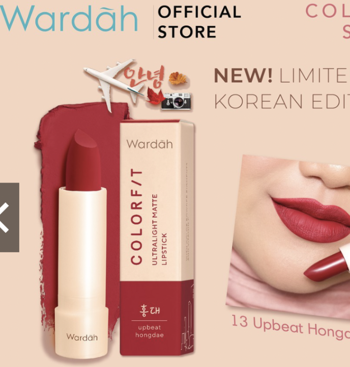 WARDAH COLORFIT ULTRALIGHT MATTE LIPSTICK - KOREAN LIMITED EDITION ...