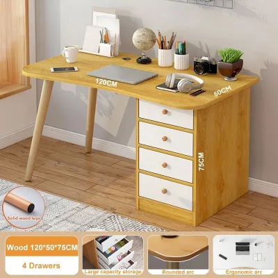 【Quality Upgrade】Study Table With Drawer Office Table Computer Table Desk Large Capacity Storage