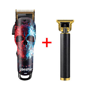 ปัตตาเลี่ยนผมไฟฟ้าที่กันจอนผมสำหรับผู้ชายแบบชาร์จไฟฟ้าเครื่องโกนหนวดเคราตัดผมผมเครื่องตัดสำหรับผู้ชายผมตัด