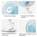 Shaking Head Mute Mini Electric Fan Portable Table Desktop Clip Fan Grow Tent Pole Oscillating Fans. 