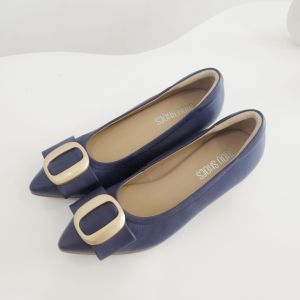 Choushoes รองเท้าหนังแกะ รุ่น Kimber ทรง Kitten ความสูง 1 นิ้วรองเท้าหัวแหลมส้นไม้ น้ำหนักเบา ดีไซน์เรียบแต่ดูดี แมทช์ได้กับทุกลุคมีให้เลือก 4 สี