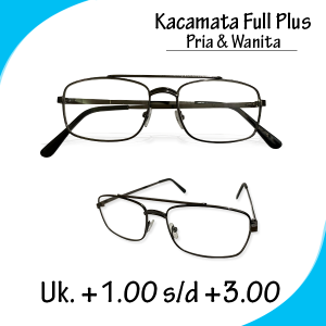 kacamata baca lensa plus (+) frame besi kacamata full plus model aviator untuk baca jarak dekat +1.00 sampai +3.00