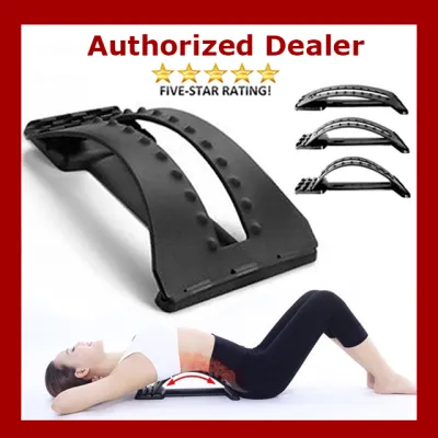 Back Stretcher Posture Supporter Pain Relief Therapy Lumbar Orthopedic Gym Equipment Workout