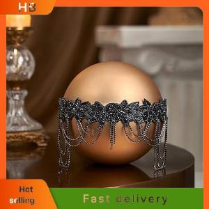 HB Stylish And Unique Headbands Headgear Prom Hair Accessories Rhinestone Fringed Adjustable Elastic Headpiece
