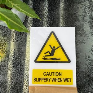 Caution Slippery Aluminum Floor Sign