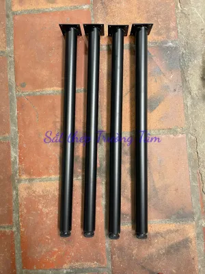 Chân Bàn Sắt Tròn Ống Phi 42 Cao 72cm Dày 12li Sơn Tĩnh Điện Đen-Trắng Đế Có Chân Tăng ĐIều Chỉnh KÍch Thước+Kèm VÍt