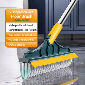 WJM 2in1 Cleaning Brush Bathroom Kitchen Floor Scrub Brush Long handle Cleaning Window Gap Brush