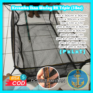 Termurah Berkualitas Keramba Ikan Waring Jaring kotak RK anti Geser Triple Track Berbagai macam ukuran siap pakai