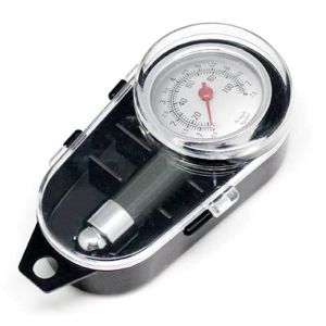10-100PSI Tire Pressure Gauge Round Air Gauge Mechanical Zinc Alloy Air Gage for MotorcyclesCarsSUV ATV Barometric
